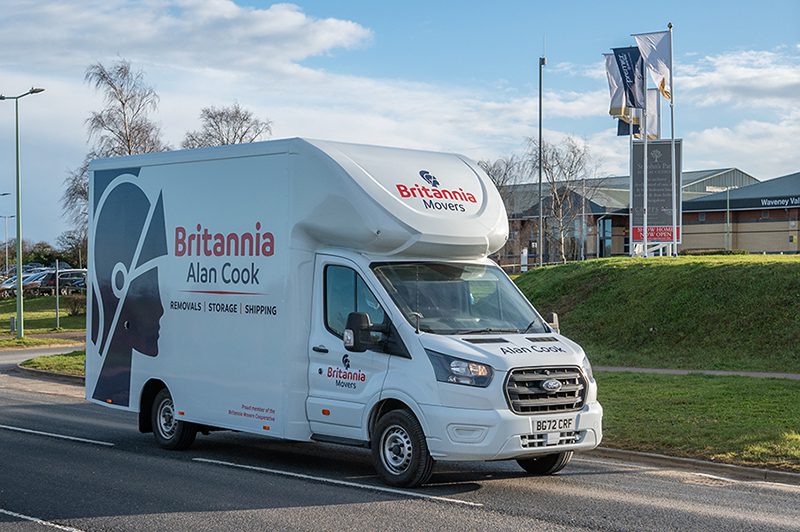 Britannia Alan Cook Removals & Storage removals van out on the open road