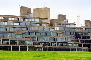 A view of the UEA Norwich student accommodation buildings