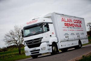 On of our Alan Cook Removals lorries out on the open road
