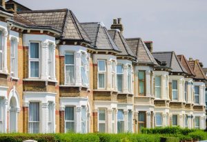 A typical row of terraced victoria properties which Britannia Alan Cook Removals regularly move clients to and from