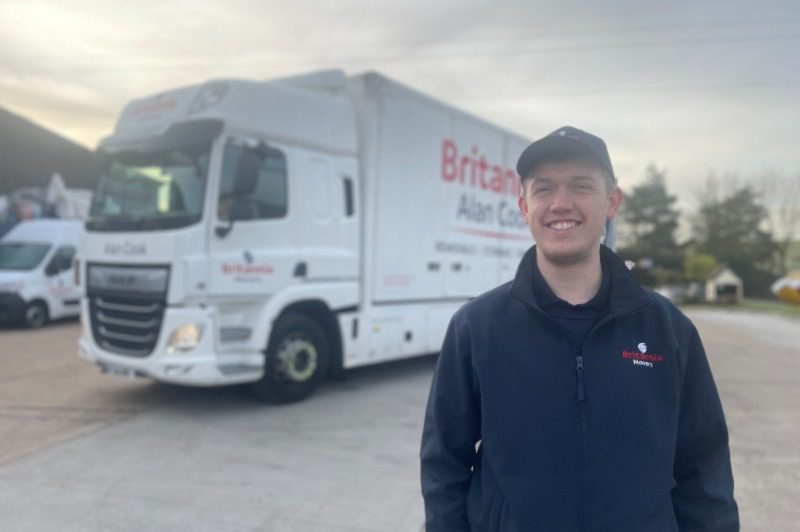 Chris Oven, Class 1 HGV driver with one of our our many custom removals lorries