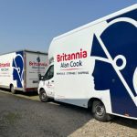 Moving trucks of Britannia Alan Cook