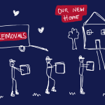 Children's removal men drawing